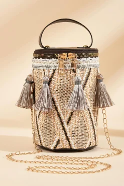 Boho Bucket Bag mit Kettenriemen