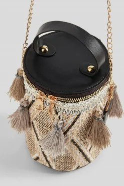 Boho Bucket Bag mit Kettenriemen