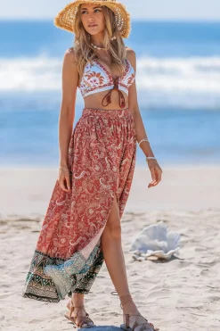 Boho Paisley Maxi-Strandrock