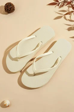 Klassische Beige Flip-Flops