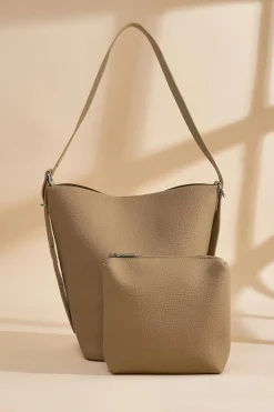 Kunstledertasche mit Crossbody-Riemen