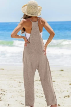 Ärmelloser Straight Leg Jumpsuit