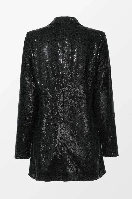 Pailletten-Blazer mit offener Vorderseite